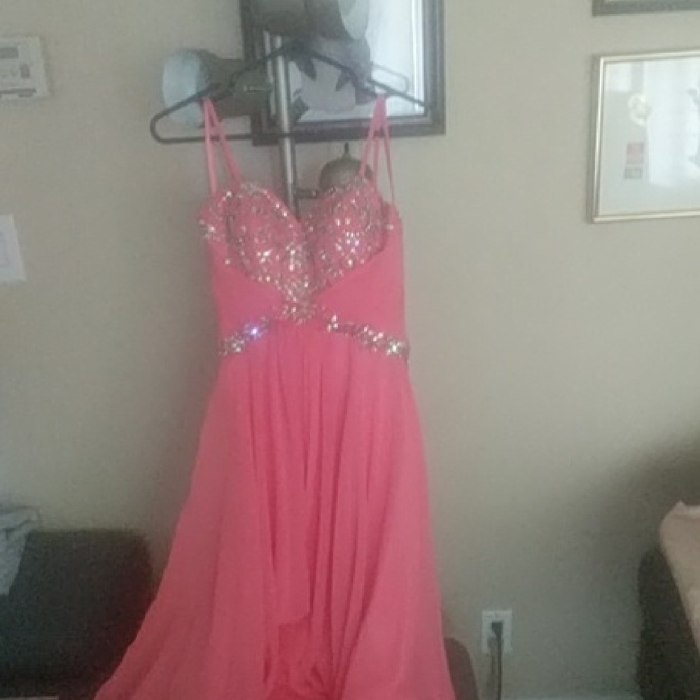 Pink Sequin Embellished Gown